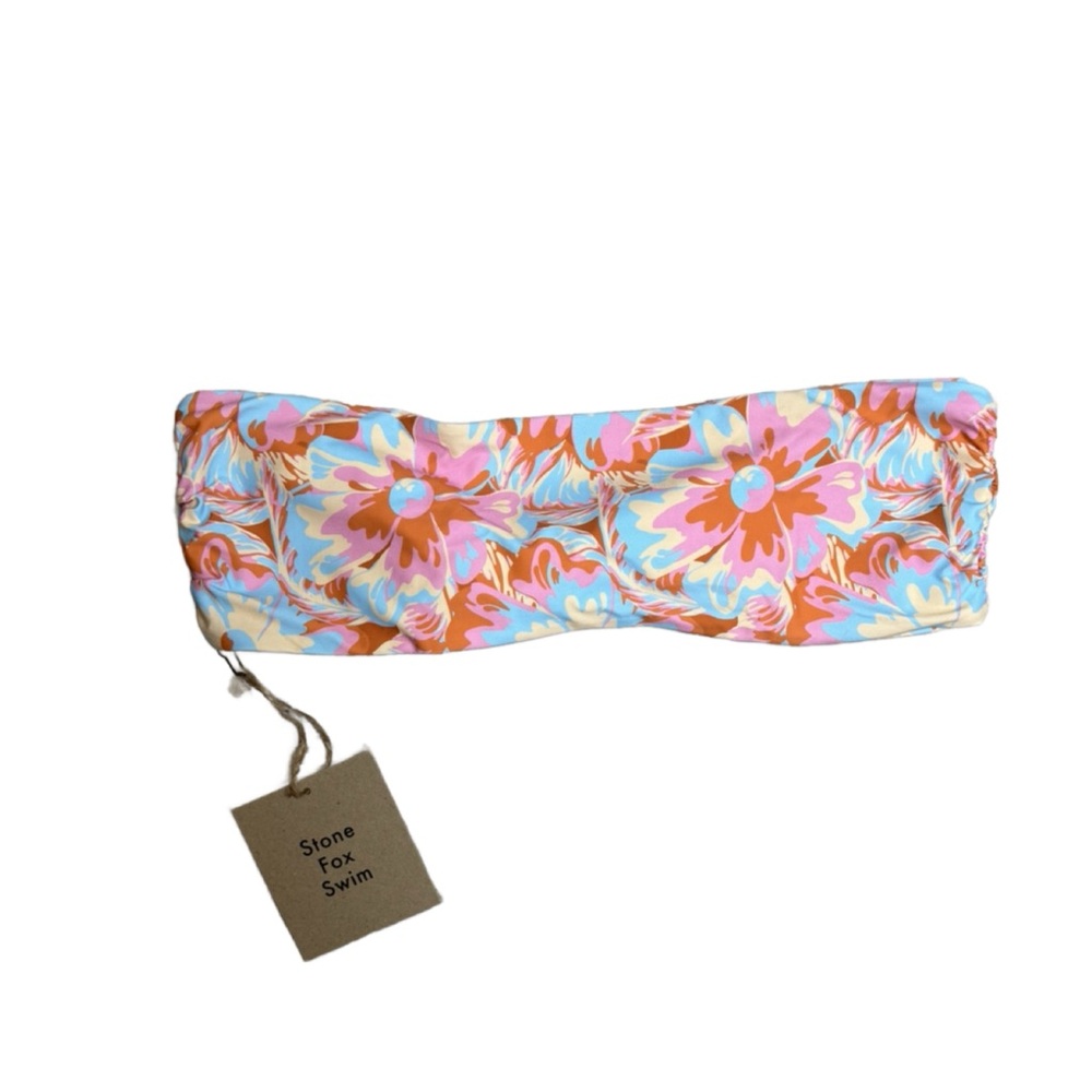 Stone Fox Swim‎ Bikini Lele Top Women’s L - Flower Power Print - Picture 4 of 5
